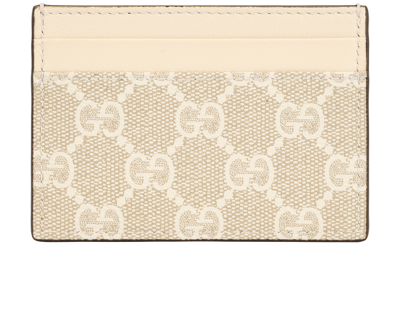 Gucci GG Card Holder, &pound;120, Accessories, Cream, Canvas/Leather, Back view